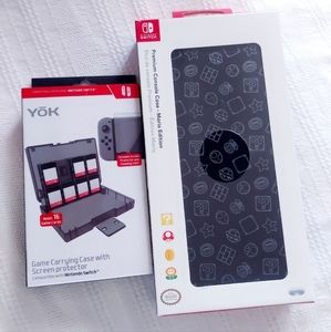 NEW Nintendo Switch Mario Case & Game Holder